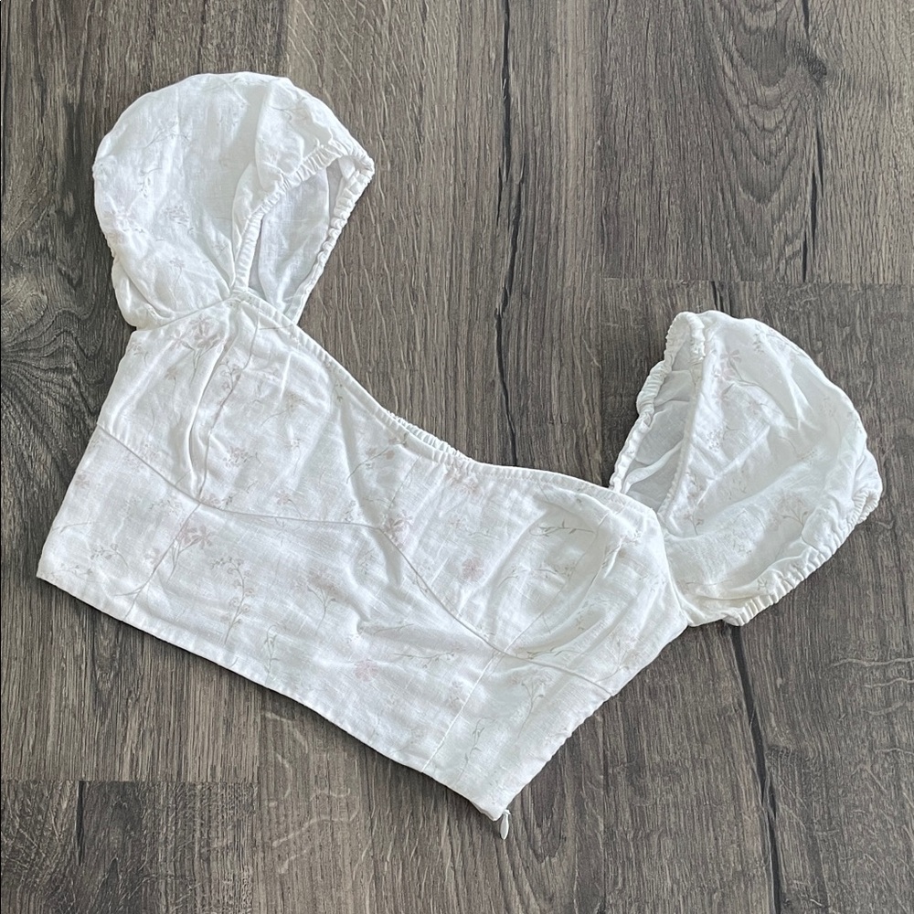 Aritzia Wilfred Linen Floral Top - 2XS
